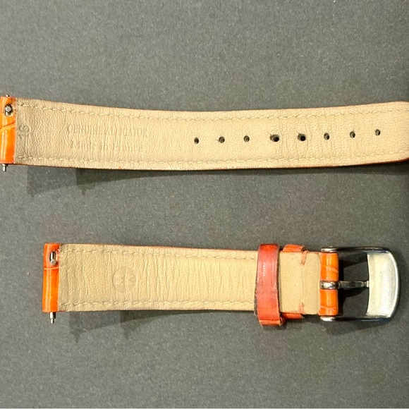 Michele orange alligator watch strap band - Picture 2 of 4